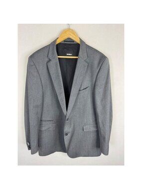 Strellson Sky-Evans Grey Virgin Wool Blazer Sport Coat Mens Size 46  56 IT/EU